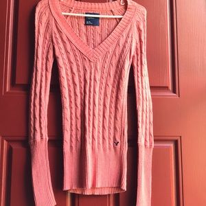 Peach knit sweater